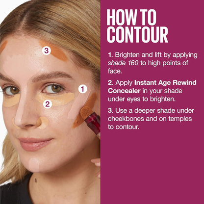 🔥[5𝟎% 𝐎𝐅𝐅 𝐋𝐀𝐒𝐓 𝐓𝐇𝐑𝐄𝐄 𝐃𝐀𝐘𝐒]Maybelline Instant Age Rewind Eraser Dark Circles Treatment Multi-Use Concealer, 110, 1 Count (Packaging May Vary)-JKL