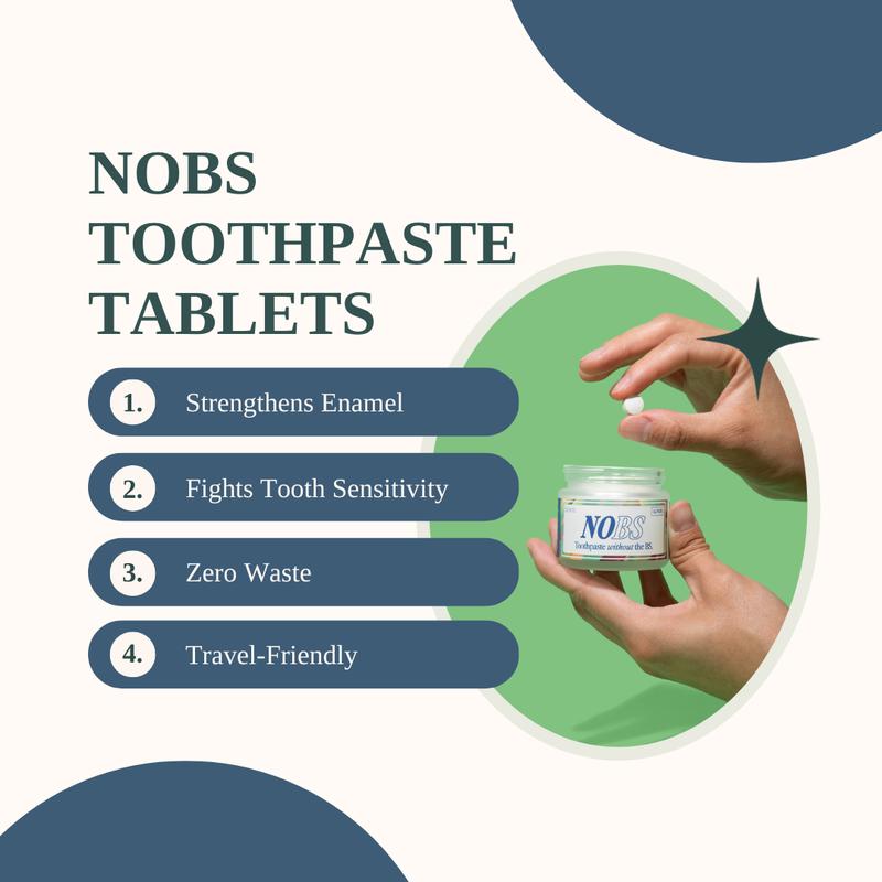 🔥[5𝟎% 𝐎𝐅𝐅 𝐋𝐀𝐒𝐓 𝐓𝐇𝐑𝐄𝐄 𝐃𝐀𝐘𝐒]Toothpaste Tablets - Nano Hydroxyapatite, Fluoride Free, Plastic Free, Eco & Travel Friendly - Remineralize with NHA-JKL