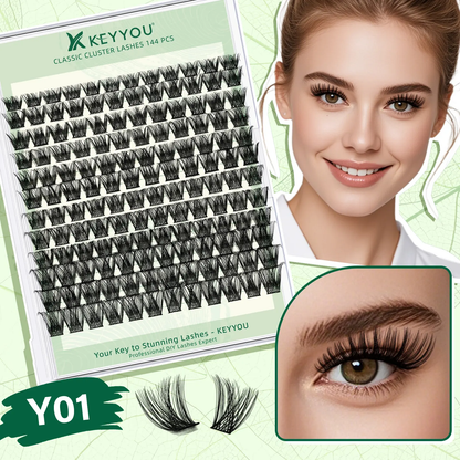 🔥[5𝟎% 𝐎𝐅𝐅 𝐋𝐀𝐒𝐓 𝐓𝐇𝐑𝐄𝐄 𝐃𝐀𝐘𝐒]KEYYOU DIY Cluster Lashes Summer VolumeWaterproof Long-Lasting Lash Extension D Curl8-18MIX Eyelash Extensions Cosmetic MakeupTikTok Shop SpringGlowUp-JKL