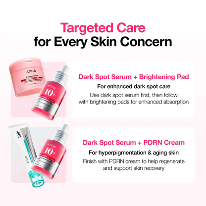 🔥[5𝟎% 𝐎𝐅𝐅 𝐋𝐀𝐒𝐓 𝐓𝐇𝐑𝐄𝐄 𝐃𝐀𝐘𝐒][Anua] Dark Spot Correcting Serum : 10%Niacinamide+ 4% Tranexamic Acid 1.01 fl.oz.(30ml) | Niacinamide Serum, PM Skincareproduct, Hyperpigmentation, Brightening-JKL
