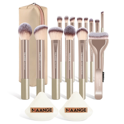 🔥[5𝟎% 𝐎𝐅𝐅 𝐋𝐀𝐒𝐓 𝐓𝐇𝐑𝐄𝐄 𝐃𝐀𝐘𝐒]Professional Makeup Brush Set, Cosmetic Brush Set, Metal Frame, Multiple Brushes Including Eyeshadow, Blush, Foundation, Perfect for Women & Girls-JKL