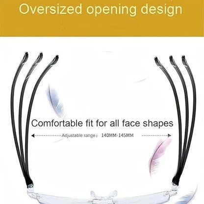 [55% Off Mega Sale] Black & Gold Semi-Rimless Precision Focus Reading Glasses for Men & Women - High-Definition Vision, Blue Light Filter, Ergonomic Design with Soft Silicone Nose Pads-HHH