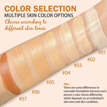 🔥[5𝟎% 𝐎𝐅𝐅 𝐋𝐀𝐒𝐓 𝐓𝐇𝐑𝐄𝐄 𝐃𝐀𝐘𝐒]Zaidoc 7-color Dual -Ended ConcealerFoundation Stick, 2-in-1 Long-LastingFoundation and Concealer with Brush, CreamyFull Coverage for Dark Circles & Blemishes,Hydrating Olive & Camellia, 2.09 Oz-JKL