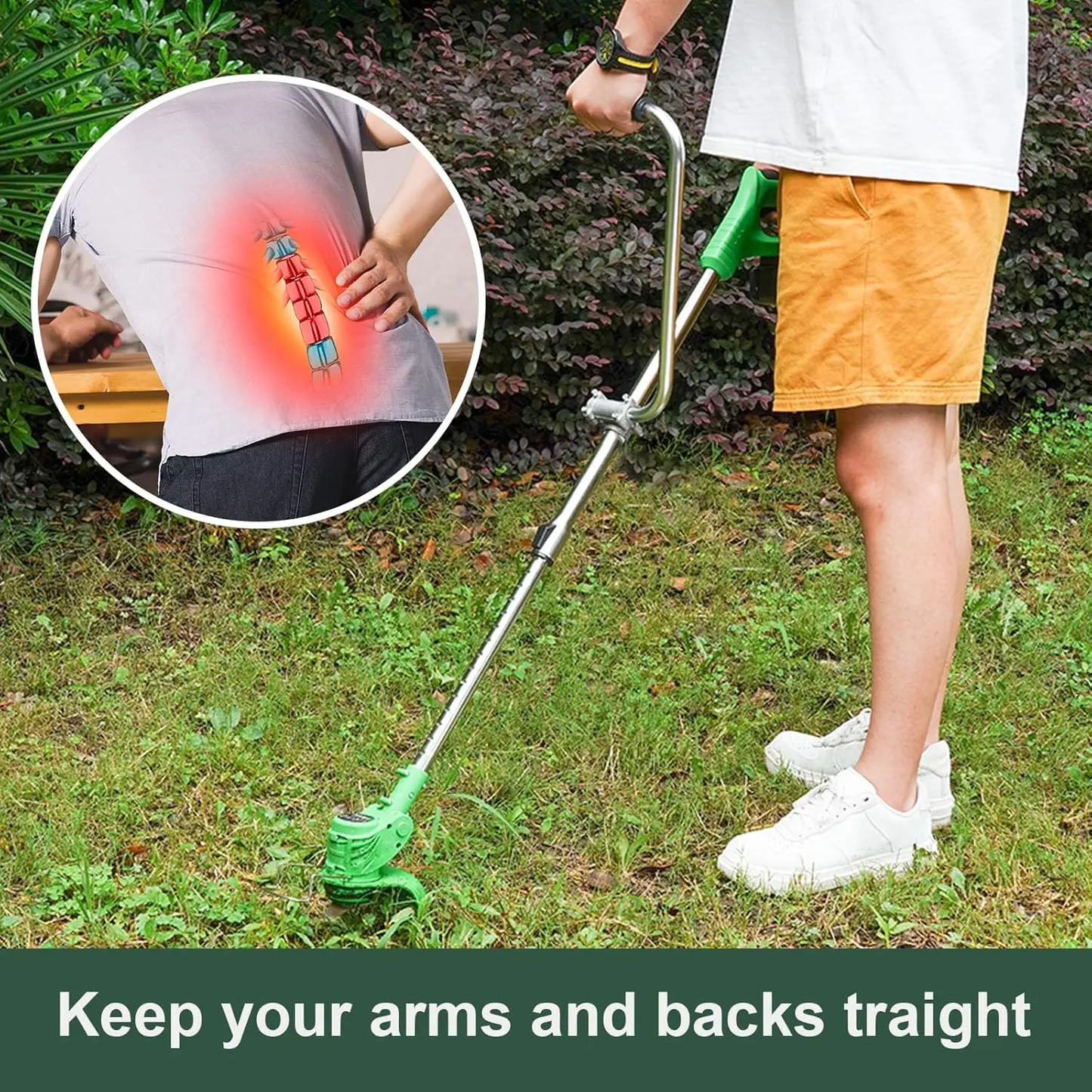 🔥[5𝟎% 𝐎𝐅𝐅 𝐋𝐀𝐒𝐓 𝐓𝐇𝐑𝐄𝐄 𝐃𝐀𝐘𝐒]Grass Trimmer Handle, Aluminum Trimmer Handle with Bracket Clip, Multifunctional Garden Trimmer Handle, Power Tool Accessories-JKL