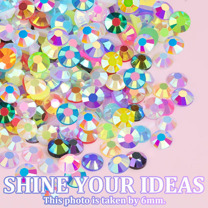 🔥[5𝟎% 𝐎𝐅𝐅 𝐋𝐀𝐒𝐓 𝐓𝐇𝐑𝐄𝐄 𝐃𝐀𝐘𝐒]32000Pcs Resin Jelly Rhinestones for Bedazzling, Multicolor 3mm Flatback Gems for Diamond Art, Bedazzler Kit with 3Pcs 10ml B7000 Jewelry Glue for Nail Art Crafting Book Makeup-JKL
