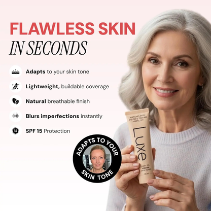 🔥[5𝟎% 𝐎𝐅𝐅 𝐋𝐀𝐒𝐓 𝐓𝐇𝐑𝐄𝐄 𝐃𝐀𝐘𝐒]Luxe Color Changing Foundation for Women – Instantly Adapts to Your Skin Tone – Buildable Light-to-Medium, Medium Dark-to-Dark, Coverage – 12-Hour Wear – Natural Dewy Finish-JKL