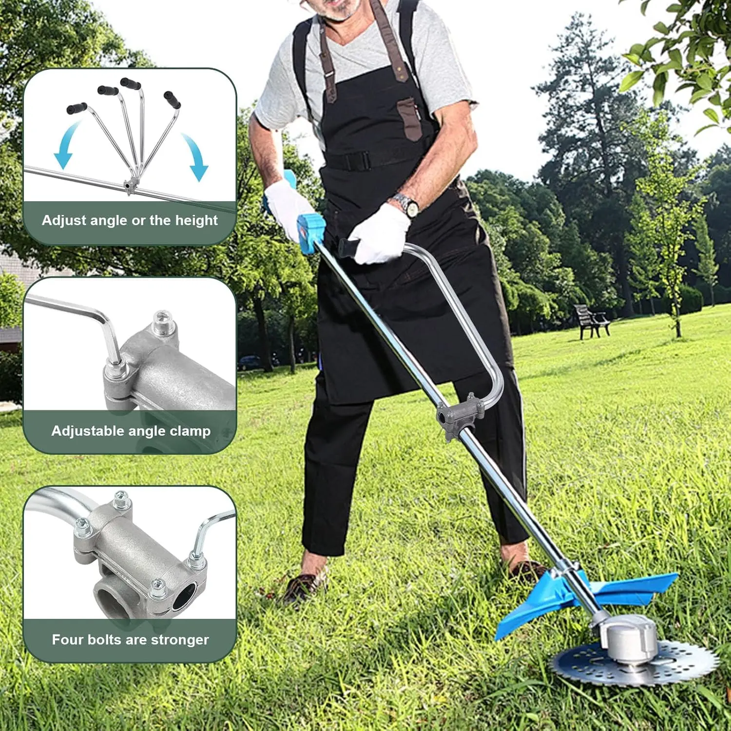 🔥[5𝟎% 𝐎𝐅𝐅 𝐋𝐀𝐒𝐓 𝐓𝐇𝐑𝐄𝐄 𝐃𝐀𝐘𝐒]Grass Trimmer Handle, Aluminum Trimmer Handle with Bracket Clip, Multifunctional Garden Trimmer Handle, Power Tool Accessories-JKL