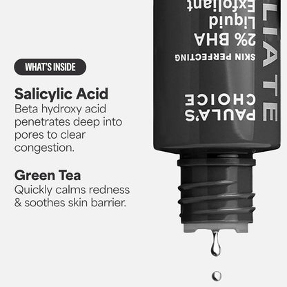 🔥[5𝟎% 𝐎𝐅𝐅 𝐋𝐀𝐒𝐓 𝐓𝐇𝐑𝐄𝐄 𝐃𝐀𝐘𝐒]Paula's Choice SKIN PERFECTING 2% BHA Liquid Exfoliant with Salicylic Acid, Facial Polish for Enlarged Pores, Wrinkles & Fine Lines, Suitable for Blackhead-Prone Skin, Fragrance-Free-JKL
