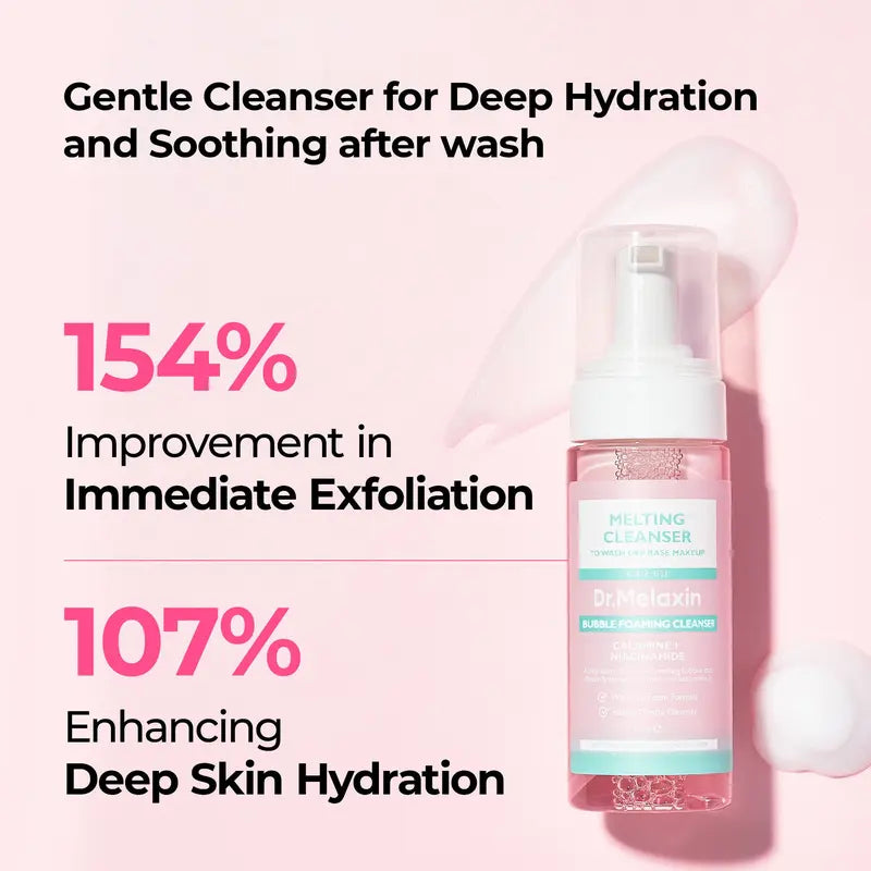 🔥[5𝟎% 𝐎𝐅𝐅 𝐋𝐀𝐒𝐓 𝐓𝐇𝐑𝐄𝐄 𝐃𝐀𝐘𝐒][Dr.Melaxin Official] Melting Cleanse Hypoallergenic Makeup remover with Quick Bubble, Deep Pore Cleansing for all skin type, 150ml-JKL