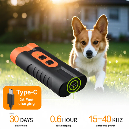 🔥[5𝟎% 𝐎𝐅𝐅 𝐋𝐀𝐒𝐓 𝐓𝐇𝐑𝐄𝐄 𝐃𝐀𝐘𝐒]Ultrasonic Dog Barking Deterrent Training Tool - Rechargeable USB-Charged, Dual Emitter, 50ft Range, 25KHz Frequency, Flashlight, Portable Grip, Kit Included for Indoor & Outdoor Dog Behavior Control-JKL