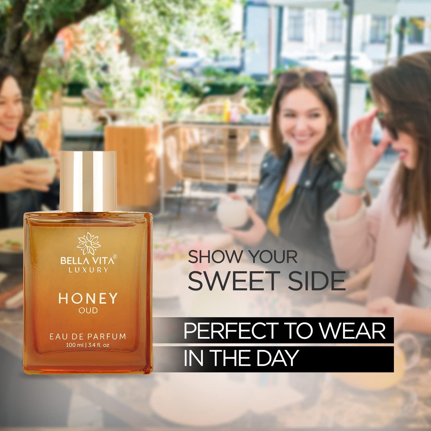 🔥[5𝟎% 𝐎𝐅𝐅 𝐋𝐀𝐒𝐓 𝐓𝐇𝐑𝐄𝐄 𝐃𝐀𝐘𝐒]Bellavita Luxury Honey Oud Eau de Parfum | 100 ml (3.4 fl.oz.) | Perfume for Men and Women | Sweet Honey, Bergamot, Oud, and Amber Notes | Women's Day Special-JKL