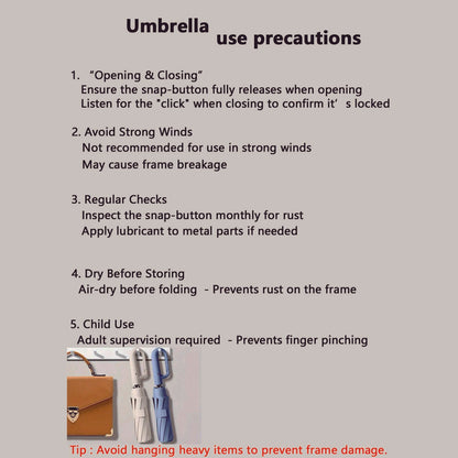 🔥[5𝟎% 𝐎𝐅𝐅 𝐋𝐀𝐒𝐓 𝐓𝐇𝐑𝐄𝐄 𝐃𝐀𝐘𝐒]Automatic Folding Umbrella, 1 Count/60pcs Portable Rain Umbrella with Loop Buckle, Windproof & Waterproof Umbrella for Men & Women-JKL
