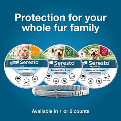 🔥[5𝟎% 𝐎𝐅𝐅 𝐋𝐀𝐒𝐓 𝐓𝐇𝐑𝐄𝐄 𝐃𝐀𝐘𝐒]Seresto Flea & Tick Collar For Dogs Over 18 lbs., Treatment & Prevention, Vet-Recommend, 8 Month Protection-JKL