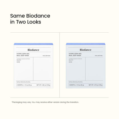 🔥[5𝟎% 𝐎𝐅𝐅 𝐋𝐀𝐒𝐓 𝐓𝐇𝐑𝐄𝐄 𝐃𝐀𝐘𝐒]BIODANCE Hydro Cera-nol Real Deep Mask, Hydrating Overnight Hydrogel Face Mask, Moisturizing, Redness Reducing, Quick Soothing, After Sun Care, Sunburn Relief, Korean Skin Care |1.19oz(34g) x4ea-JKL