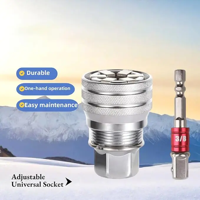 🔥[5𝟎% 𝐎𝐅𝐅 𝐋𝐀𝐒𝐓 𝐓𝐇𝐑𝐄𝐄 𝐃𝐀𝐘𝐒]Multi-Function Universal Socket Wrench Tool - Universal Maintenance Tool, Adjustable Universal Socket Wrench, Universal Socket Tool for 3/8" Drive Ratchet Torque Wrench & Power Drill (Connecting rod random color)-JKL