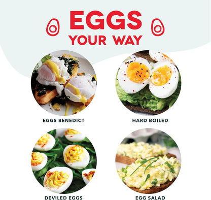 🔥[5𝟎% 𝐎𝐅𝐅 𝐋𝐀𝐒𝐓 𝐓𝐇𝐑𝐄𝐄 𝐃𝐀𝐘𝐒]Rapid Egg Cooker - Boiler, Poacher & Steamer - Includes Measuring & Recipe Guide - Dishwasher Safe - BPA Free - Holds 7 Eggs, Black-JKL