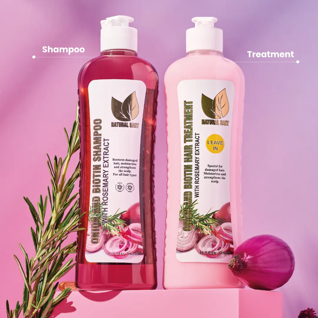 🔥[5𝟎% 𝐎𝐅𝐅 𝐋𝐀𝐒𝐓 𝐓𝐇𝐑𝐄𝐄 𝐃𝐀𝐘𝐒]Natural Sant Onion, Rosemary and BiotinShampoo & Treatment (16 FI Oz/500 ml)Conditioning Restorative-JKL
