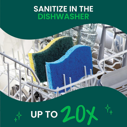 🔥[5𝟎% 𝐎𝐅𝐅 𝐋𝐀𝐒𝐓 𝐓𝐇𝐑𝐄𝐄 𝐃𝐀𝐘𝐒]Zero Scratch Scrub Sponge, 6 Kitchen Sponges for Cleaning Around the Home, Bathroom & More, Scratch-free Dish Scrubber, Multi-surface Safe, Best for Nonstick Pots and Pans-JKL