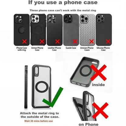 🔥[5𝟎% 𝐎𝐅𝐅 𝐋𝐀𝐒𝐓 𝐓𝐇𝐑𝐄𝐄 𝐃𝐀𝐘𝐒] Universal Magnetic Car Phone Holder Strong Vacuum Suction Cup Mount for All Smartphones & Vehicles Foldable Design Works on Dashboard Gym & Bathroom Mirrors-JKL
