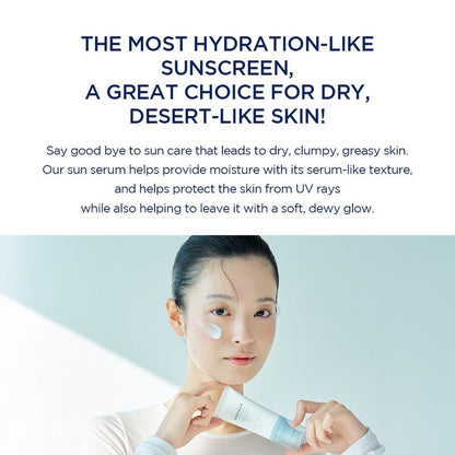 🔥[5𝟎% 𝐎𝐅𝐅 𝐋𝐀𝐒𝐓 𝐓𝐇𝐑𝐄𝐄 𝐃𝐀𝐘𝐒][SKIN1004 Official Shop] Hyalu-Cica Water-Fit Sun Serum UV 50ml (OTC) - Lightweight Sunscreen for Daily Use, Korean Sunscreen, Watery and Creamy Texture, Sunscreen for Sensitive Skin-JKL