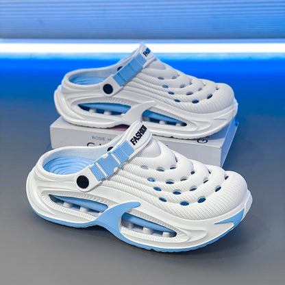 Summer Men's Clogs Outdoor Thick Sole Non-Slip Odor Resistant Durable Quick Drying Soft Beach Sandals-OA