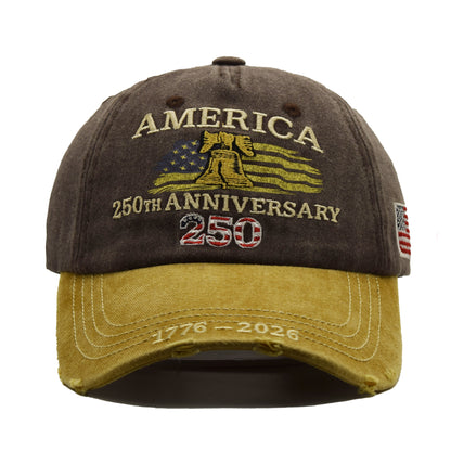 🔥[5𝟎% 𝐎𝐅𝐅 𝐋𝐀𝐒𝐓 𝐓𝐇𝐑𝐄𝐄 𝐃𝐀𝐘𝐒]US 250th Anniversary Embroidered Baseball Cap, UPF 50+ Sun Protection Commemorative Hat-JKL