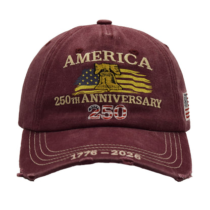 🔥[5𝟎% 𝐎𝐅𝐅 𝐋𝐀𝐒𝐓 𝐓𝐇𝐑𝐄𝐄 𝐃𝐀𝐘𝐒]US 250th Anniversary Embroidered Baseball Cap, UPF 50+ Sun Protection Commemorative Hat-JKL