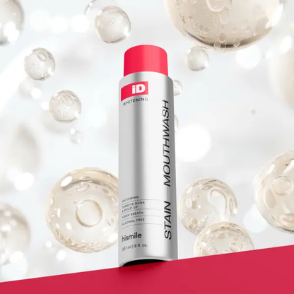 🔥[5𝟎% 𝐎𝐅𝐅 𝐋𝐀𝐒𝐓 𝐓𝐇𝐑𝐄𝐄 𝐃𝐀𝐘𝐒]Hismile iD Stain Whitening Mouthwash for White Teeth, Freshens Breath with Essential Oils 237ml-JKL
