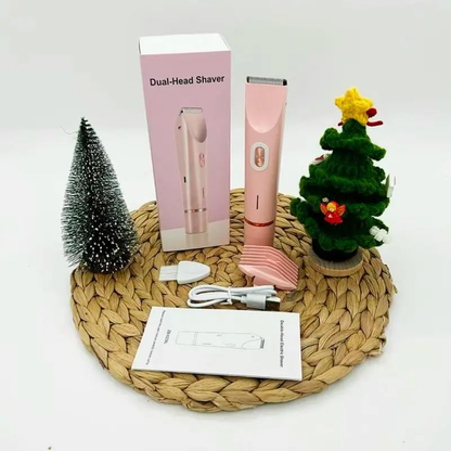 🔥[5𝟎% 𝐎𝐅𝐅 𝐋𝐀𝐒𝐓 𝐓𝐇𝐑𝐄𝐄 𝐃𝐀𝐘𝐒]Electric Bikini Trimmer for Women, Rechargeable 2 in 1 Body & Facial Hair Removal, Waterproof Wet & Dry Use Trimmer for Women-JKL