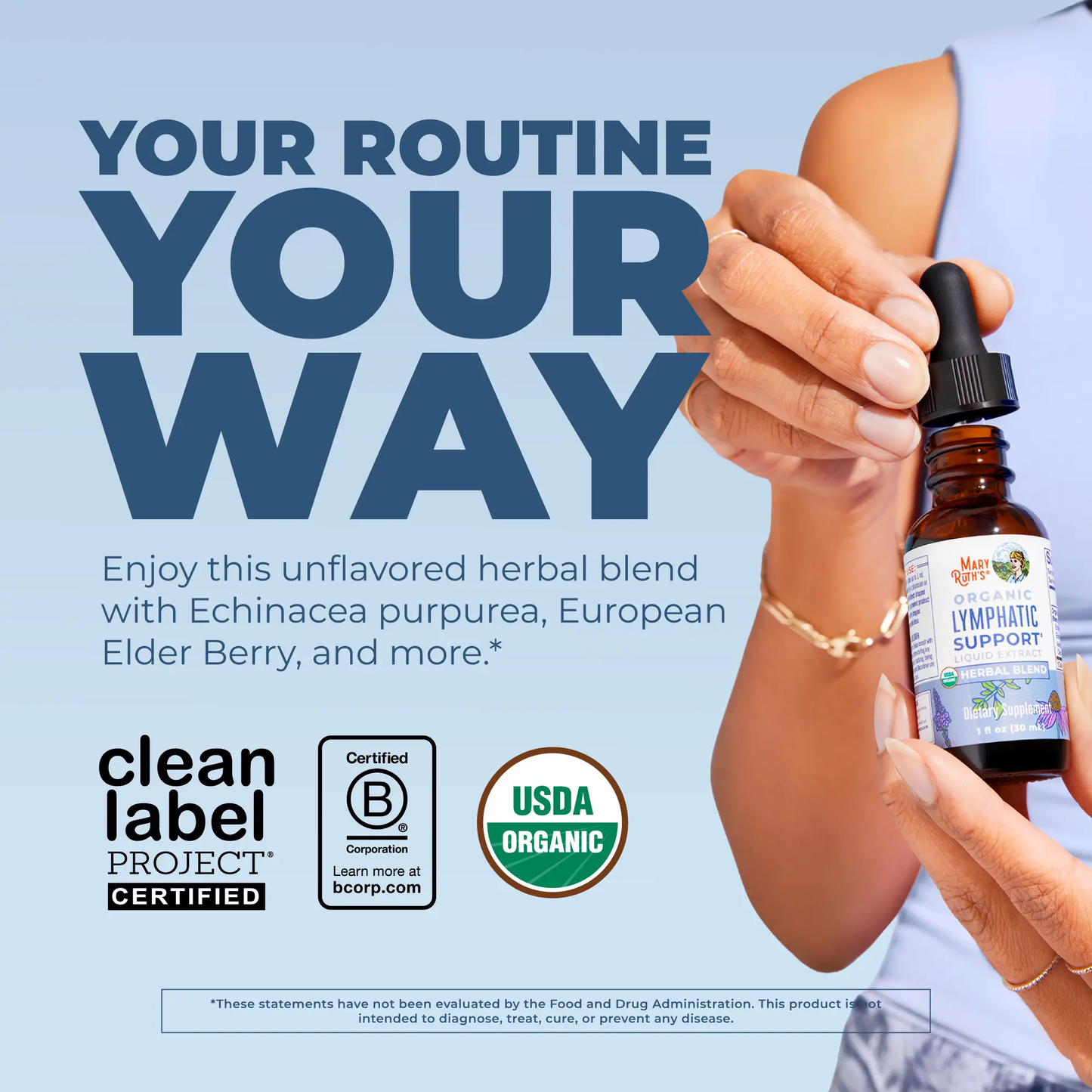 🔥[5𝟎% 𝐎𝐅𝐅 𝐋𝐀𝐒𝐓 𝐓𝐇𝐑𝐄𝐄 𝐃𝐀𝐘𝐒]MaryRuth's Lymphatic Support Herbal Blend Liquid Drops - USDA Organic - Echinacea & Elderberry - Blue Vervain - Vegan - 30 Servings-JKL