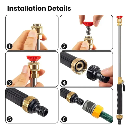 🔥[5𝟎% 𝐎𝐅𝐅 𝐋𝐀𝐒𝐓 𝐓𝐇𝐑𝐄𝐄 𝐃𝐀𝐘𝐒]Jet Nozzle Power Washer for Garden Hose, Includes 2 High-Pressure Nozzles and Quick Connectors | Hydro Jet High Pressure Washer Tools for Car Wash, Patio, Driveway & Outdoor Cleaning-JKL