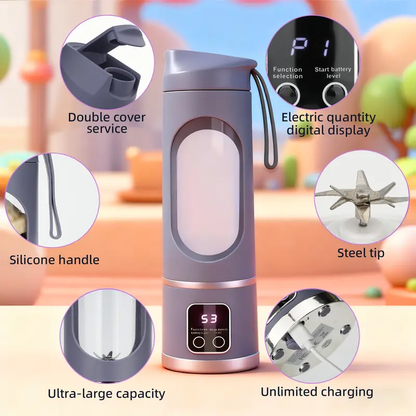 🔥[5𝟎% 𝐎𝐅𝐅 𝐋𝐀𝐒𝐓 𝐓𝐇𝐑𝐄𝐄 𝐃𝐀𝐘𝐒]Ultimate Portable Blender! USB Rechargeable & Compact for Smoothies On-The-Go - Perfect Travel, Back To School & Gym! Leak Proof Design, Makes Shakes & Baby Food in Seconds cup juicer rechargeable mini blender vegetable-JKL