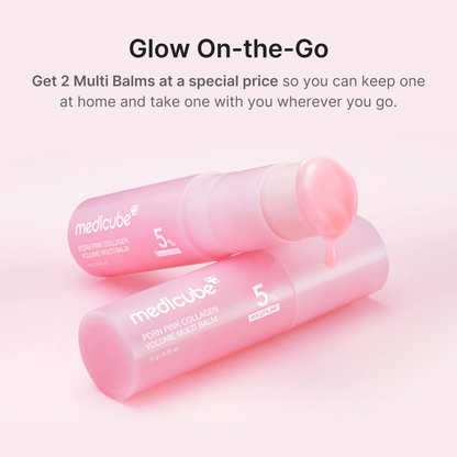 [NEW] [medicube] PDRN Pink Collagen Volume Multi Balm | All In One Volufiline, PDRN, NAD Stick for Youthful-Looking, Helping Look of Fine Lines, Firming Care, Anti-Aging Care | For Under-Eyes, Neck, Forehead, Smile Lines, Lip Care | Korean Skincare-JKL