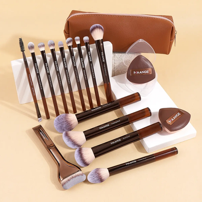 🔥[5𝟎% 𝐎𝐅𝐅 𝐋𝐀𝐒𝐓 𝐓𝐇𝐑𝐄𝐄 𝐃𝐀𝐘𝐒]Professional Makeup Brush Set, Cosmetic Brush Set, Metal Frame, Multiple Brushes Including Eyeshadow, Blush, Foundation, Perfect for Women & Girls-JKL