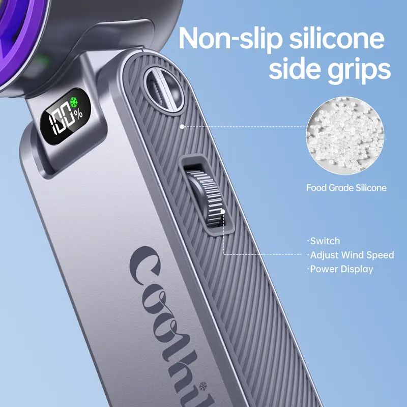 🔥[5𝟎% 𝐎𝐅𝐅 𝐋𝐀𝐒𝐓 𝐓𝐇𝐑𝐄𝐄 𝐃𝐀𝐘𝐒]CoolHill ice fan Portable Handheld High Speed Fan 199 Adjustable Levels Foldable for Summer Travel Vacation Essentials& Outdoor Activities cool fan-JKL