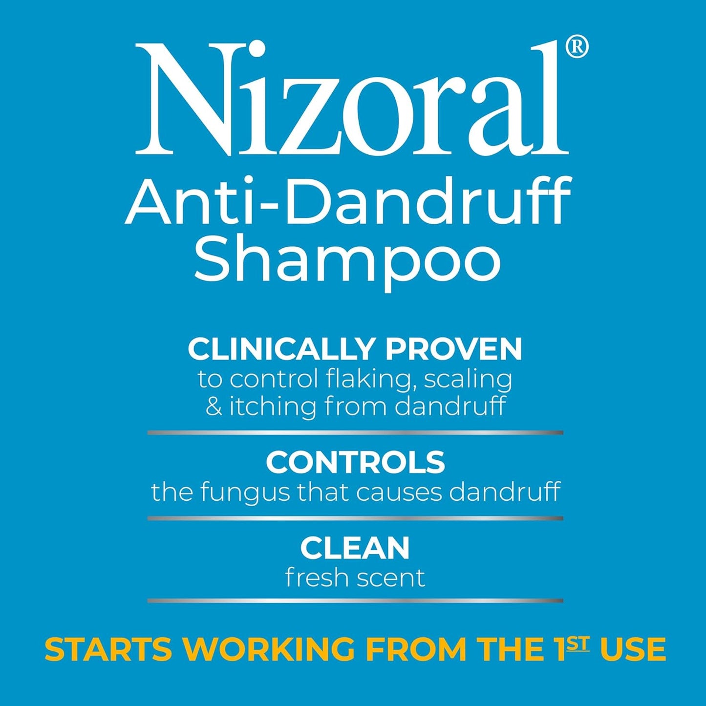 🔥[5𝟎% 𝐎𝐅𝐅 𝐋𝐀𝐒𝐓 𝐓𝐇𝐑𝐄𝐄 𝐃𝐀𝐘𝐒]Nizoral Anti-Dandruff Shampoo with 1% Ketoconazole, Fresh Scent, 7 Fl Oz-JKL