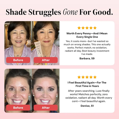 🔥[5𝟎% 𝐎𝐅𝐅 𝐋𝐀𝐒𝐓 𝐓𝐇𝐑𝐄𝐄 𝐃𝐀𝐘𝐒]Luxe Color Changing Foundation for Women – Instantly Adapts to Your Skin Tone – Buildable Light-to-Medium, Medium Dark-to-Dark, Coverage – 12-Hour Wear – Natural Dewy Finish-JKL