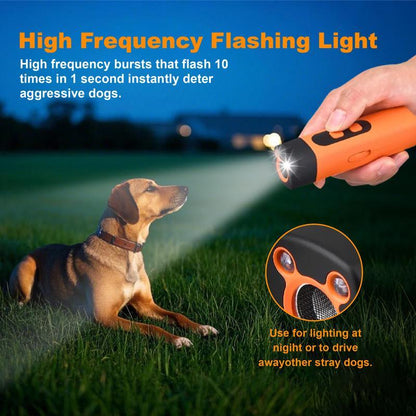 🔥[5𝟎% 𝐎𝐅𝐅 𝐋𝐀𝐒𝐓 𝐓𝐇𝐑𝐄𝐄 𝐃𝐀𝐘𝐒]【Fast Shipping】Professional Sonic Emitters Dog Training Tool Dog Bark Deterrent Device with LED Flashlight, 30ft Range Anti Bark Barking Dog Silencer,Rechargeable Portable dog barking stopper-JKL