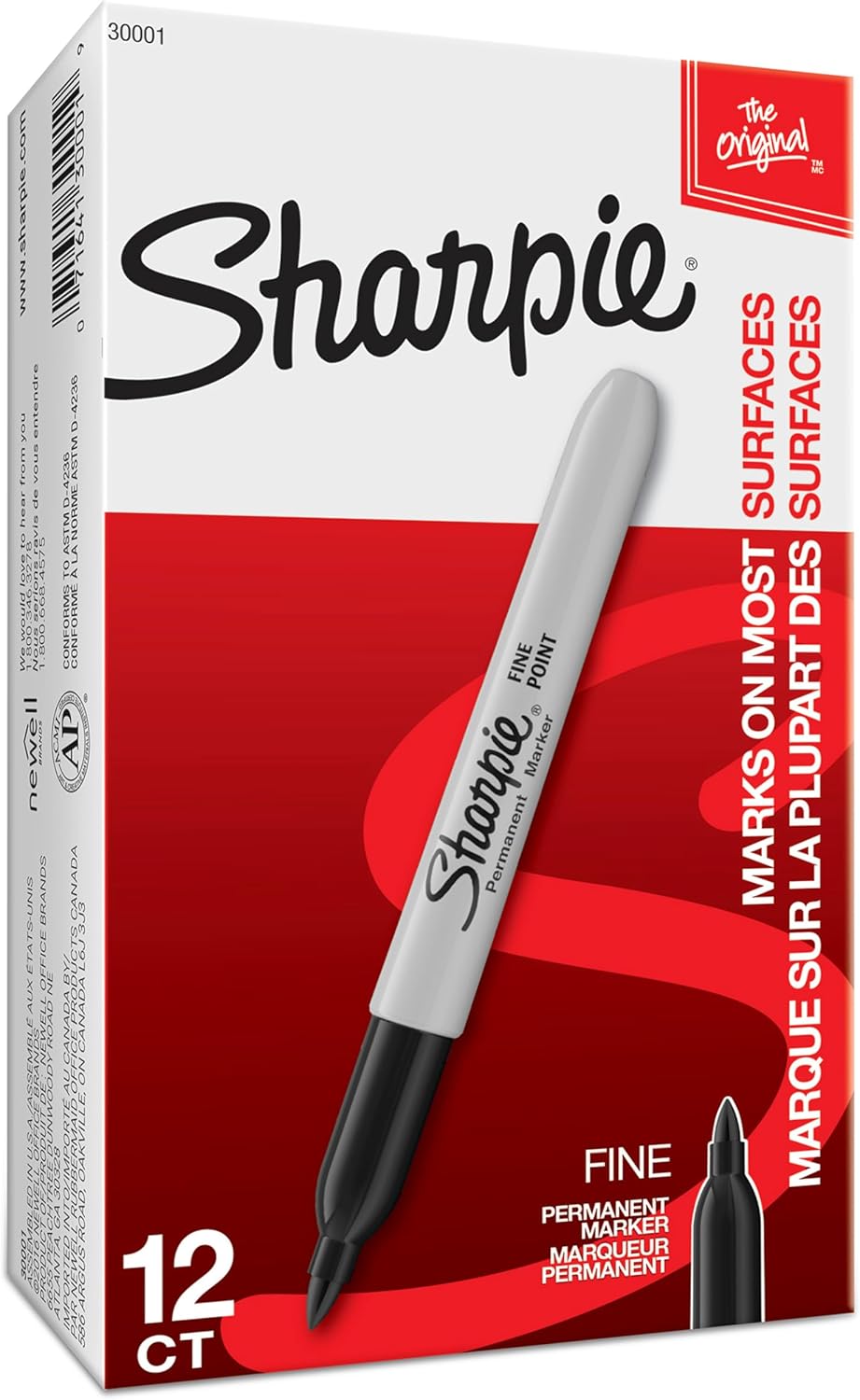 🔥[5𝟎% 𝐎𝐅𝐅 𝐋𝐀𝐒𝐓 𝐓𝐇𝐑𝐄𝐄 𝐃𝐀𝐘𝐒]Sharpie Permanent Markers, Fine Tip, Black, 12 Count - Office Supplies, Quick Drying, Fade Resistant, For Wood, Plastic, Paper, Metal, And More-JKL