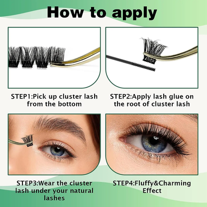 🔥[5𝟎% 𝐎𝐅𝐅 𝐋𝐀𝐒𝐓 𝐓𝐇𝐑𝐄𝐄 𝐃𝐀𝐘𝐒]KEYYOU DIY Cluster Lashes Summer VolumeWaterproof Long-Lasting Lash Extension D Curl8-18MIX Eyelash Extensions Cosmetic MakeupTikTok Shop SpringGlowUp-JKL