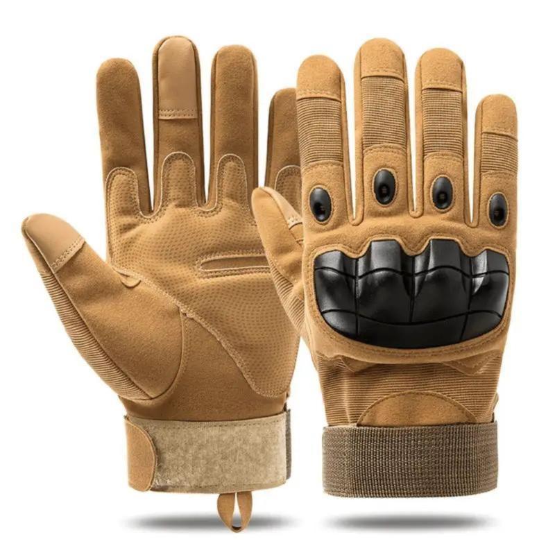 Tactical Full Finger Gloves - Soft Knuckle Protection, Touchscreen Non-Slip Breathable, For Outdoor Sports Motorcycle Riding Training Hunting, Men Women Work Gloves Father Gifts -OA