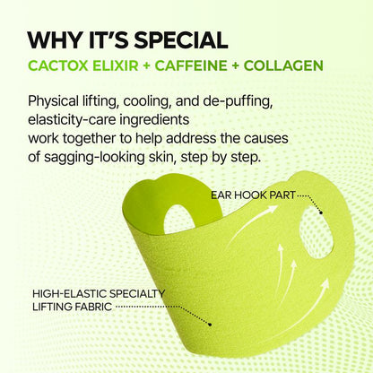 CACTOX V-LIFTING MEWING BAND with Cactus Cooling Reduce Puffiness & Pore Tightening for Visible Pore Care Skin Repair-OA