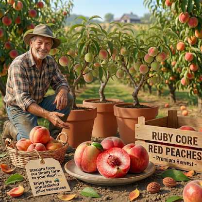 🍑Sweet Honey Peach Tree Sapling | Delicious Homegrown Fruit | Self-Fertile Variety | Vigorous Root System | Perfect for Backyard Gardens & Outdoor Planting | Simple Care & Low Maintenance | Great for Gardening Enthusiasts & Beginners-JKL