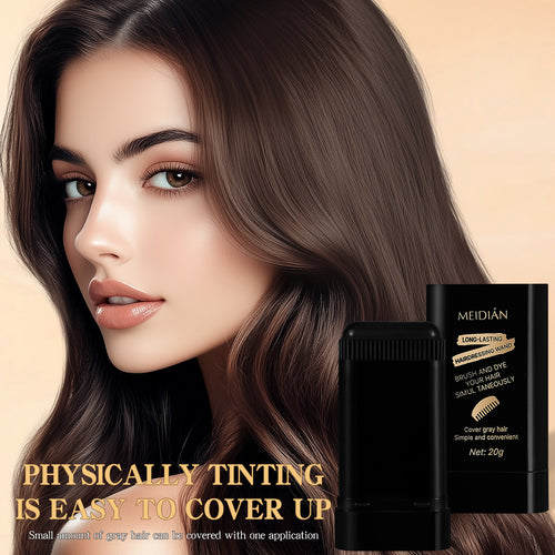 [50% OFF]Hair Styling Wand for Covering Gray Hair, One-Time Use, Non-Fading Hair Dye Cream, Black, Portable, Hair Covering Tool, Random New or Old Packaging-vip