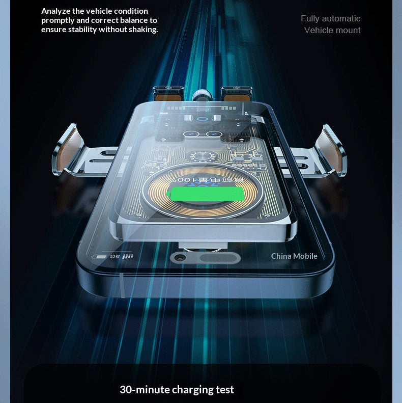 🔥[60% 𝐎𝐅𝐅 𝐋𝐀𝐒𝐓 𝐓𝐇𝐑𝐄𝐄 𝐃𝐀𝐘𝐒]2026 new cool car wireless fast charging holder, intelligent sensor opening and closing, universal mobile phone navigation holder-LU