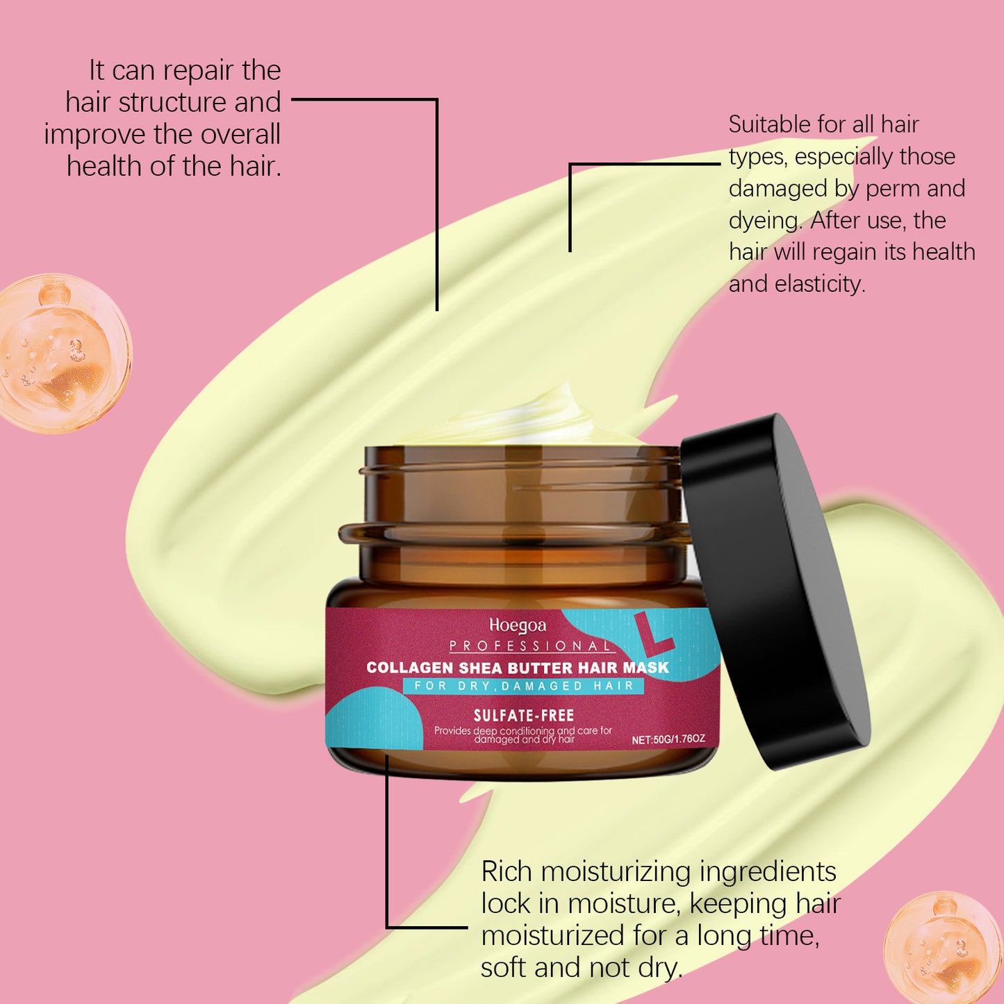 🔥[5𝟎% 𝐎𝐅𝐅 𝐋𝐀𝐒𝐓 𝐓𝐇𝐑𝐄𝐄 𝐃𝐀𝐘𝐒]Keratin Hair Mask Repair and Nourish Frizzy, Dry Hair, Restore Shine Keratin Hair Mask-vip