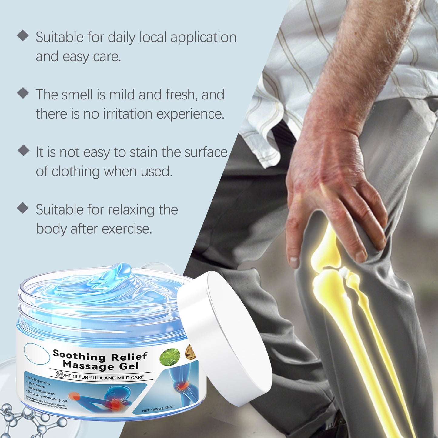 【Buy one free one】 Joint Care Gel Knee Lumbar Shoulder Neck Muscle Pain Body Care Massage Cream Gel-VIP