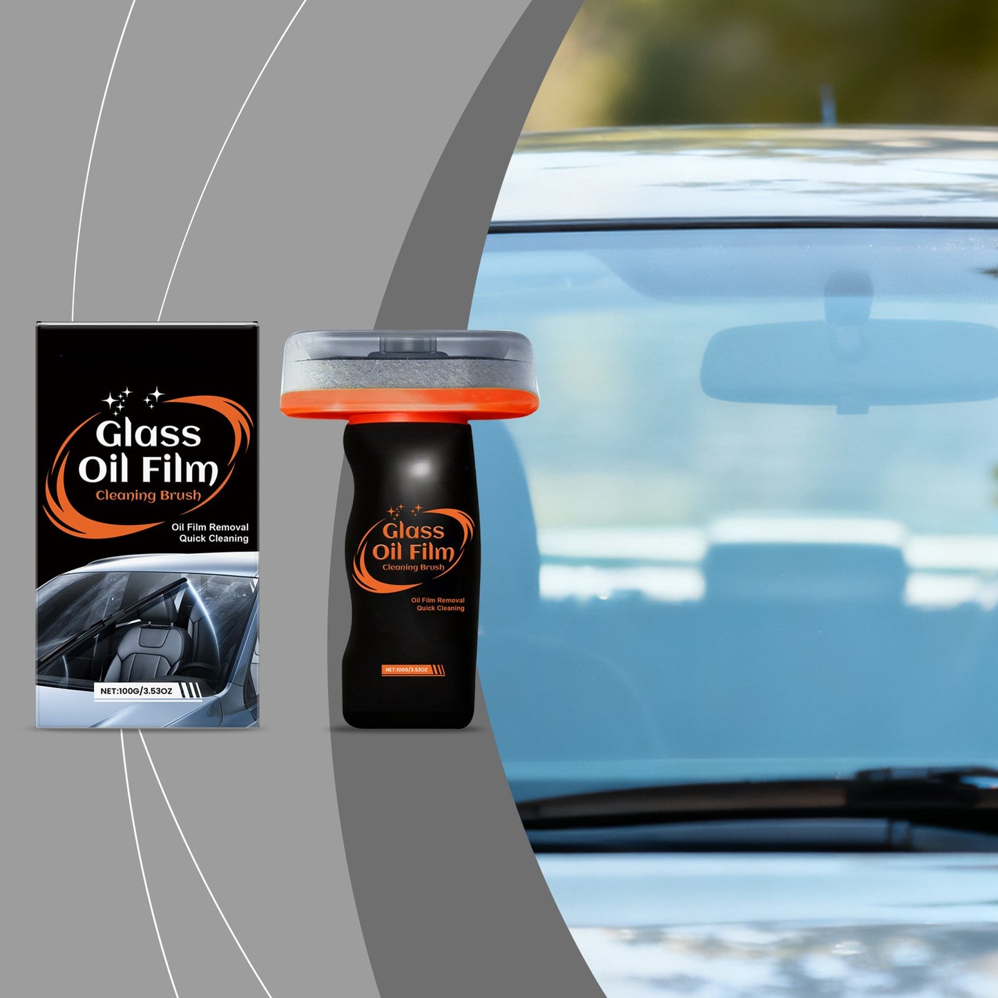 🔥Ends Tonight: Get 60% OFF Before It’s Gone!⏰All-in-One Glass Cleaning Brush - Effortlessly Removes Grease Film & Water Spots from Auto Glass-LU