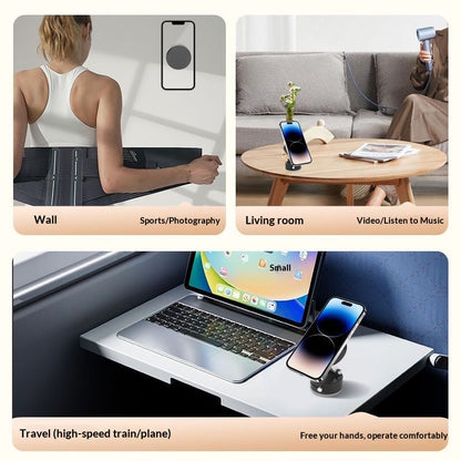 🔥[5𝟎% 𝐎𝐅𝐅 𝐋𝐀𝐒𝐓 𝐓𝐇𝐑𝐄𝐄 𝐃𝐀𝐘𝐒]Vacuum Magnetic Suction Phone Holder, 2025 New Magnetic Suction Phone Mount, Foldable Portable Double-Sided Vacuum Magnetic adsorption Adjustable Mobile Phone Holder for All Phones-JKL