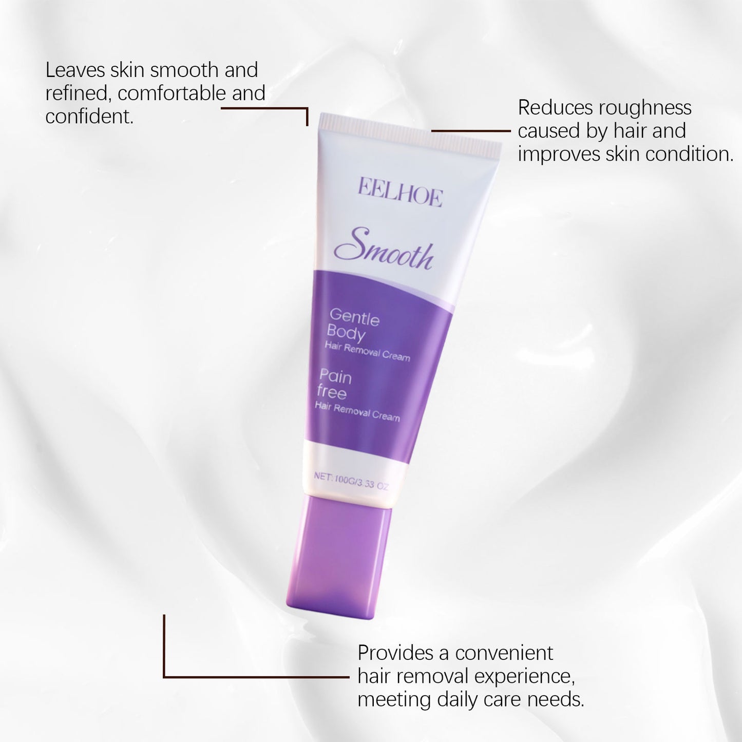 🔥Ends Today: 55% OFF!🔥Bikini Pain-Free Hair Removal Cream for Sensitive Skin, Hypoallergenic Formula-Gentle & Fast-Acting Depilatory with Citrus Scent, Aloe & Hyaluronic Acid for Soothing Care, Suitable for Men & Women-vip